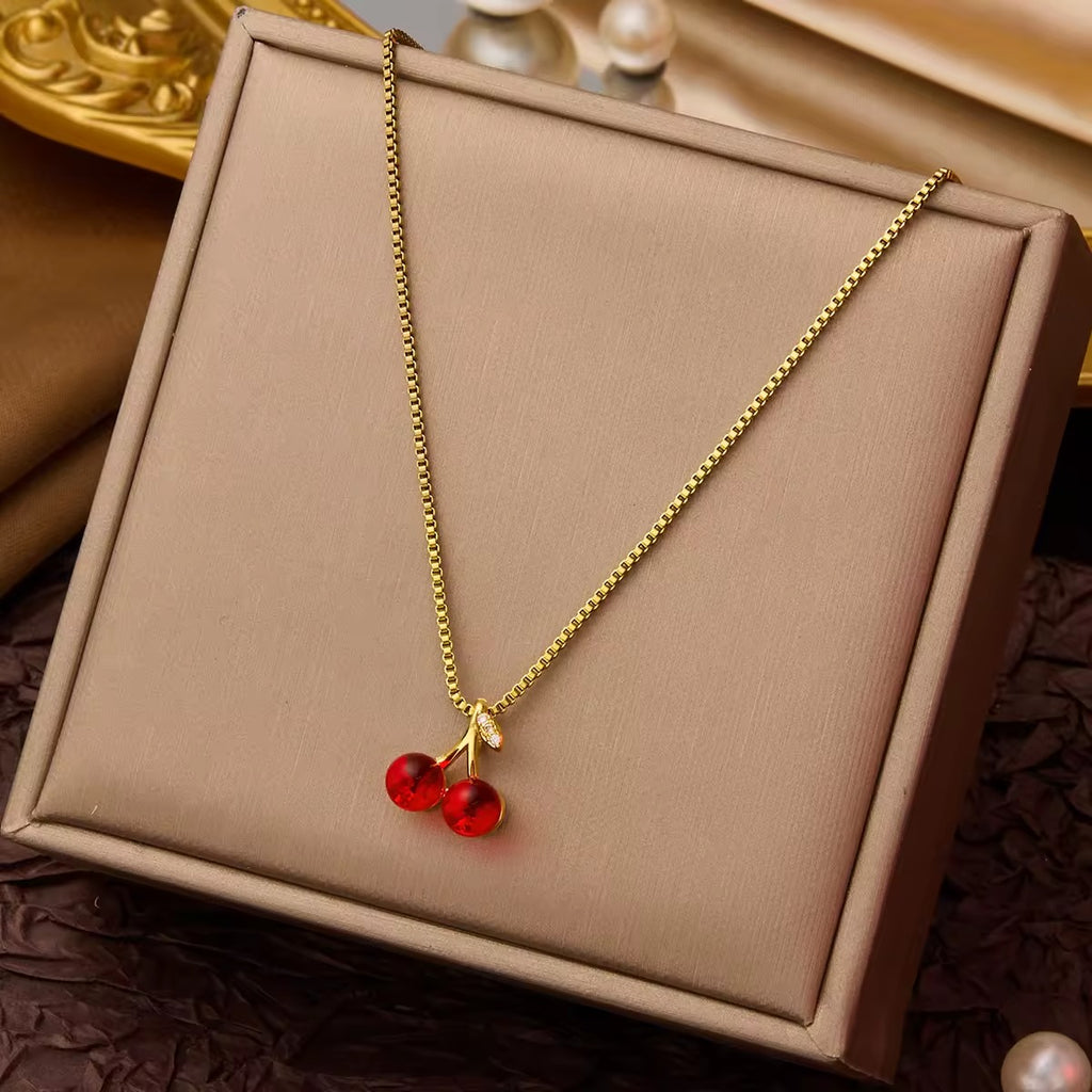 4D Chain Cherry Necklace