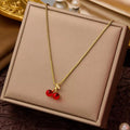 4D Chain Cherry Necklace