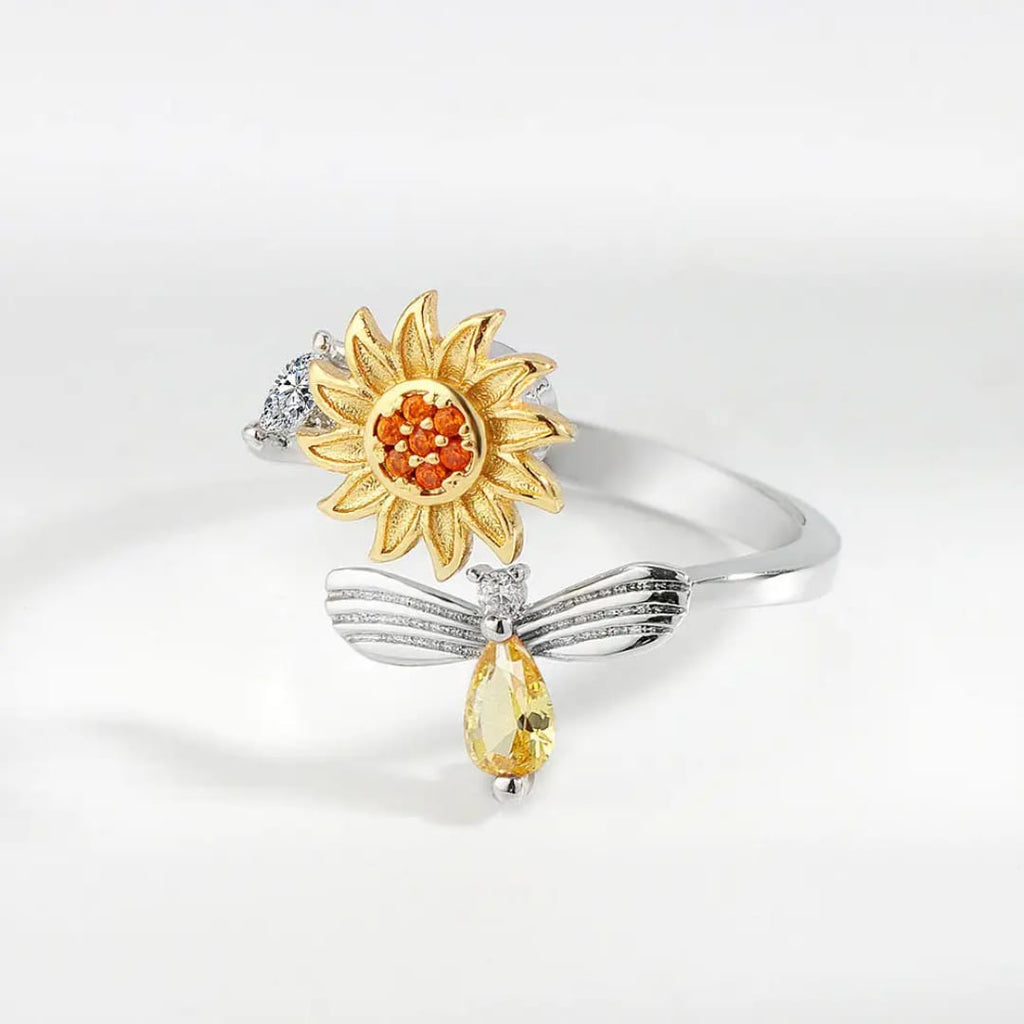 Sunflower Rotating Finger Ring