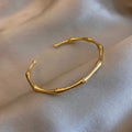 Bamboo Cuff Style Bangle Adjustable Bracelet