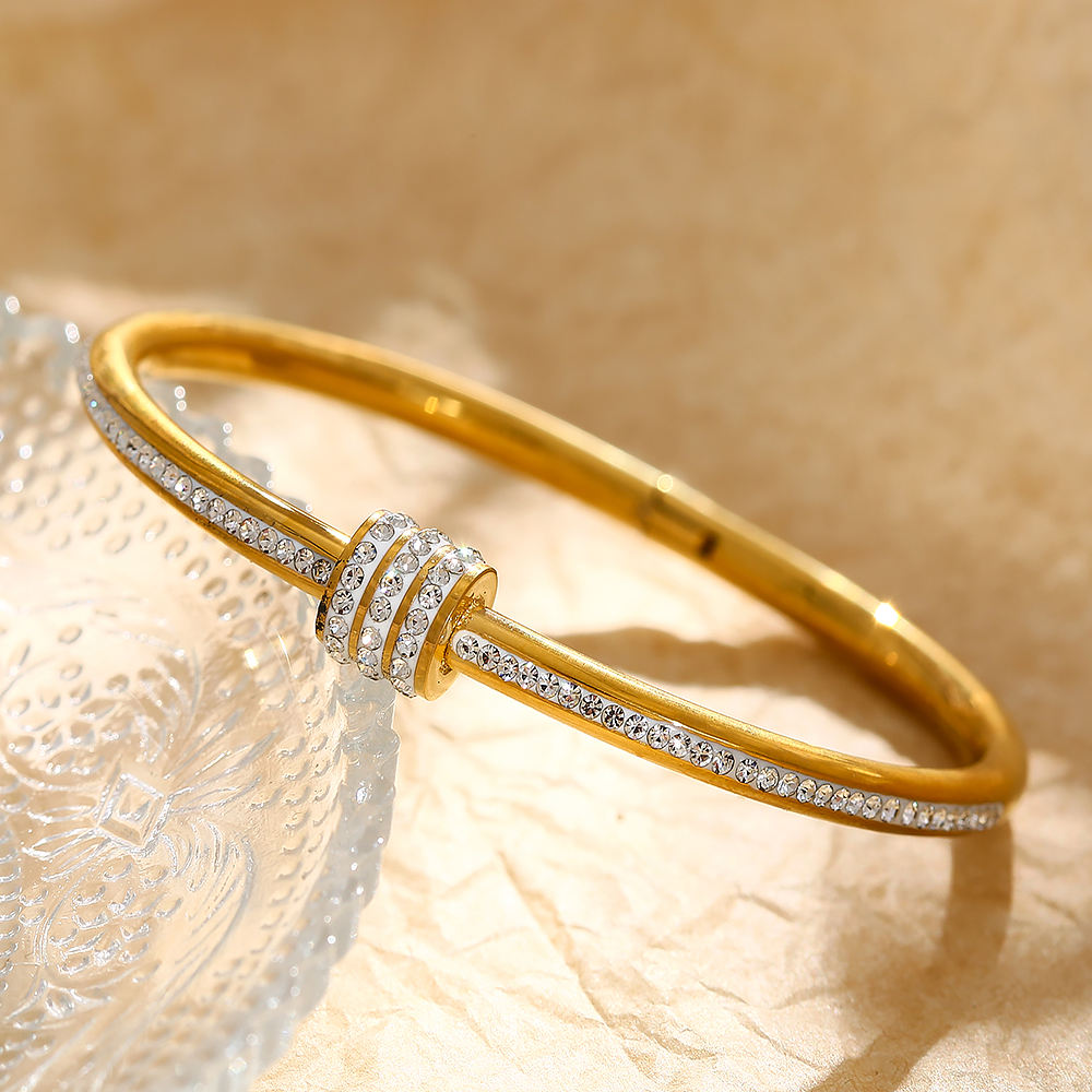 Cross Border Style Zircon Bangle Bracelet