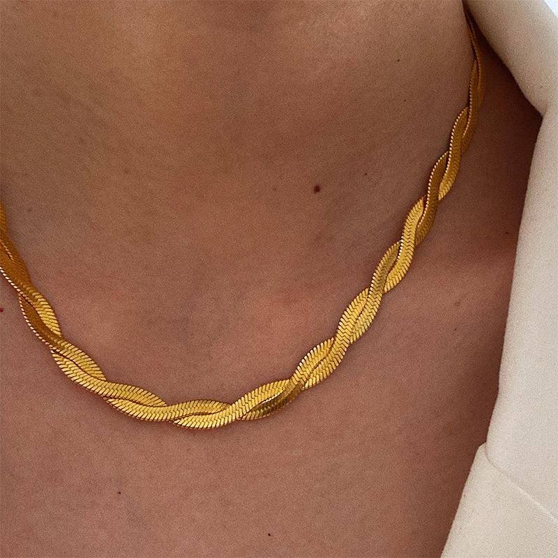 2 Layer Twisted Flat Snake Chain