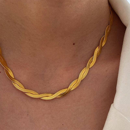 2 Layer Twisted Flat Snake Chain
