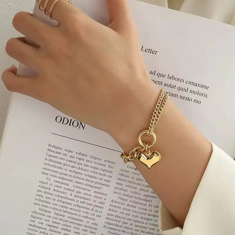 Love Heart Chain Bracelet