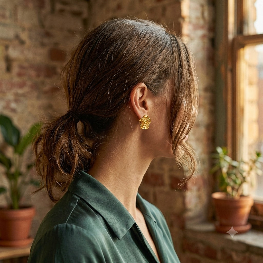 Rose Stud Earrings