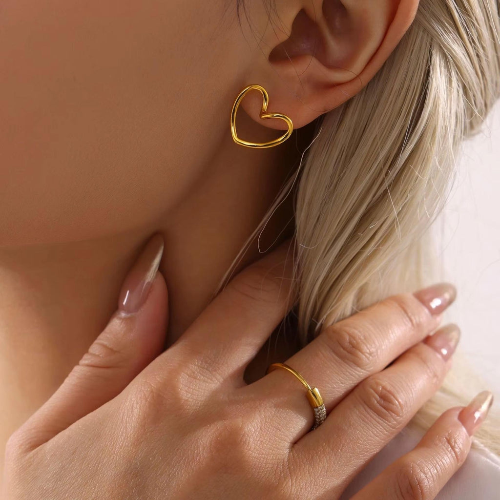 Hollow Heart Earrings