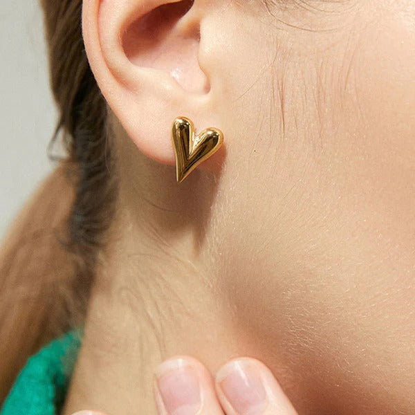 Pointed Heart Earrings